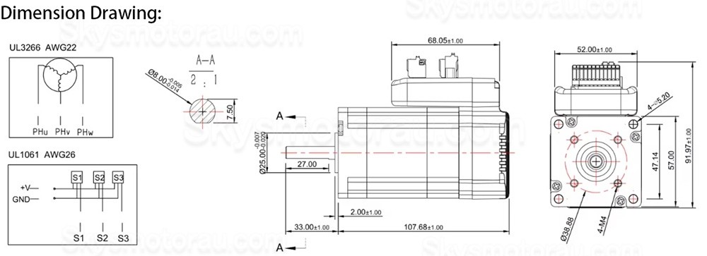 Nema 23 60mm 36V 100W Integrated AC Servo Motor JMC iHSV57-30-10-36 0.29N.m 3.5A 3000RPM